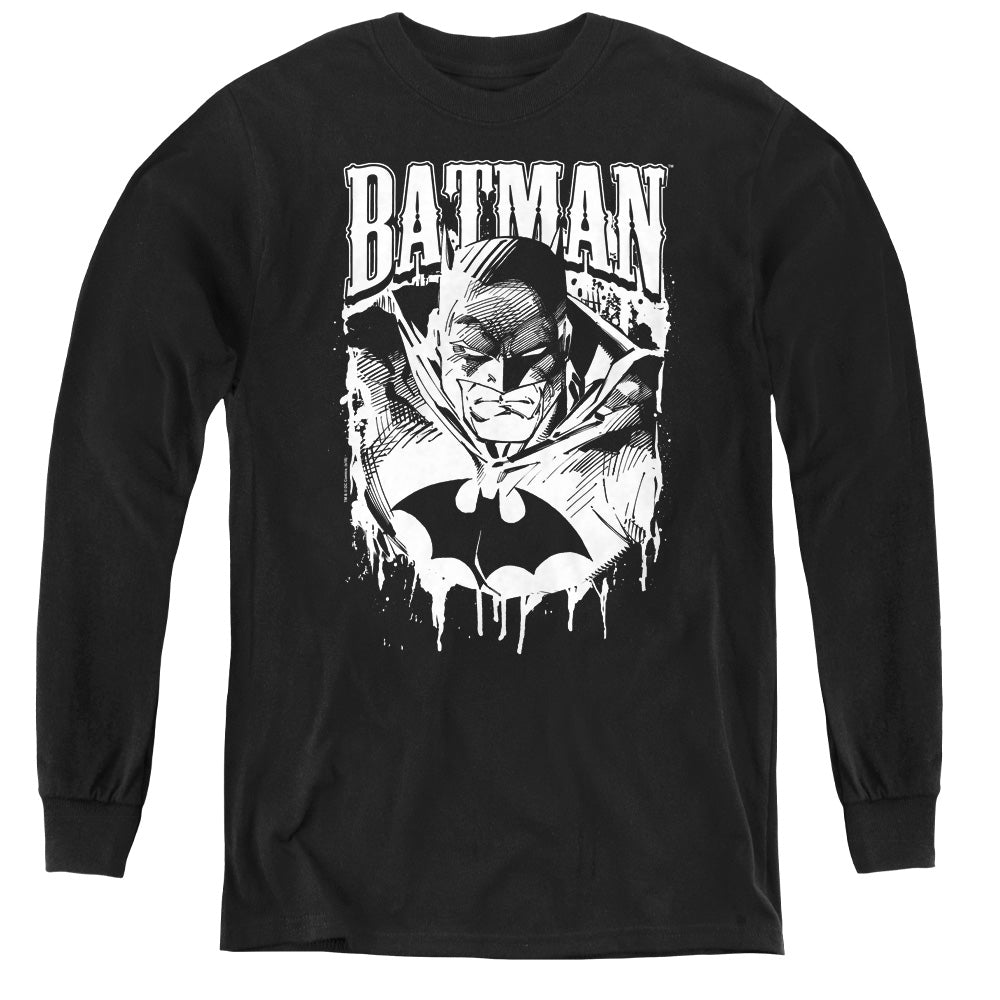Batman Bat Metal Youth Long Sleeve T-Shirt