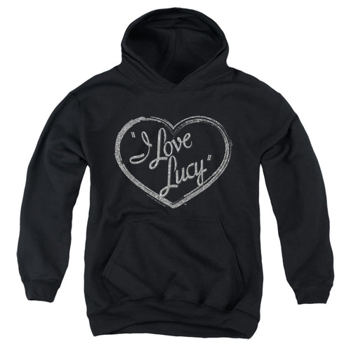 I Love Lucy Glitter Logo Youth Hoodie