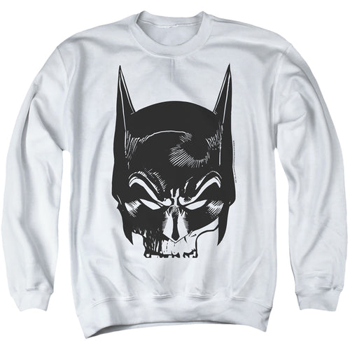 The Batman Skull on White Crewneck Sweatshirt