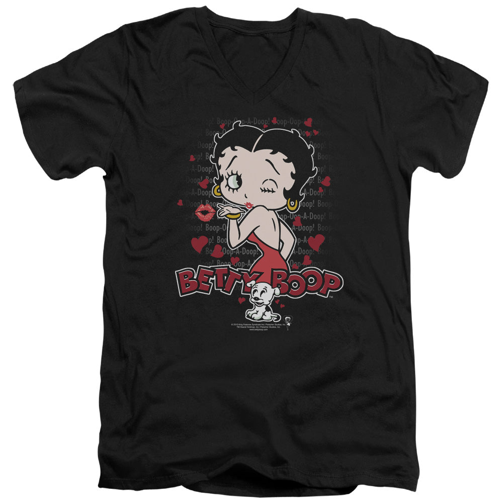 Betty Boop Classic Kiss V-Neck T-Shirt