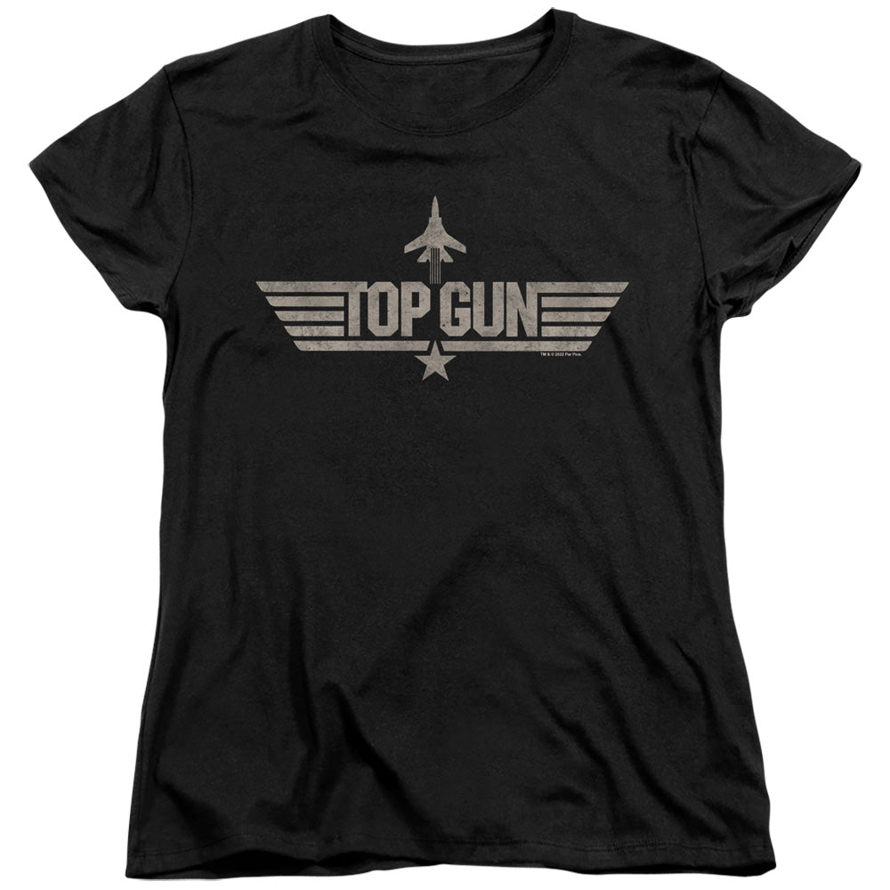 Top Gun Monotone Logo Womens T-Shirt