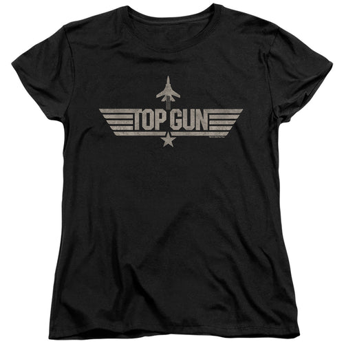 Top Gun Monotone Logo Womens T-Shirt