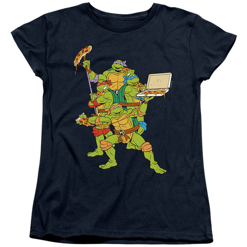 Teenage Mutant Ninja Turtles Pizza Party Womens T-Shirt
