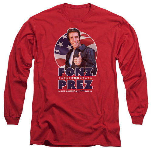 Happy Days Fonz For Prez Long Sleeve T-Shirt