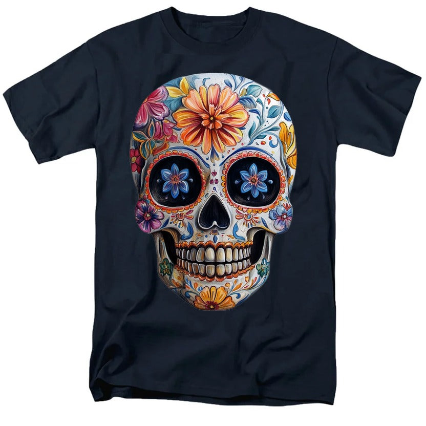 Sugar Skull Navy t-shirt