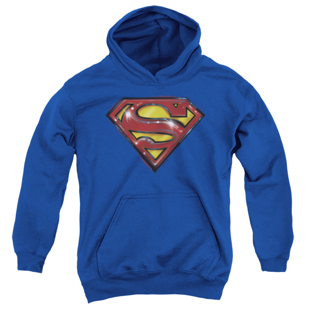 Superman Airbrush Logo Youth Hoodie
