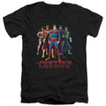 Justice League In League V-Neck T-Shirt