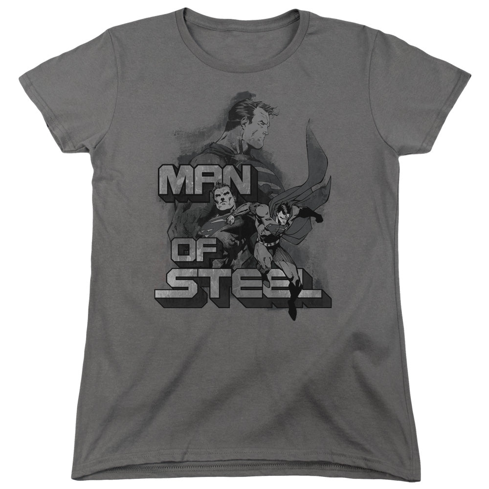 Superman Steel Poses Womens T-Shirt