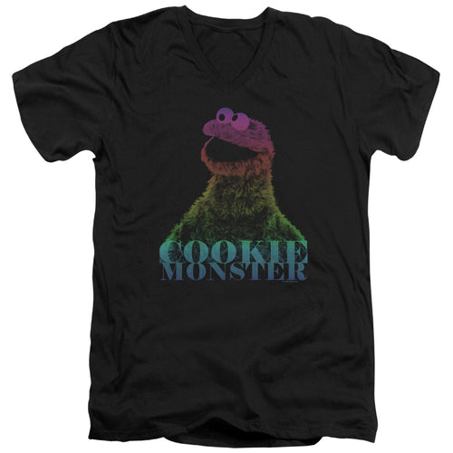 Sesame Street Cookie Monster Halftone V-Neck T-Shirt