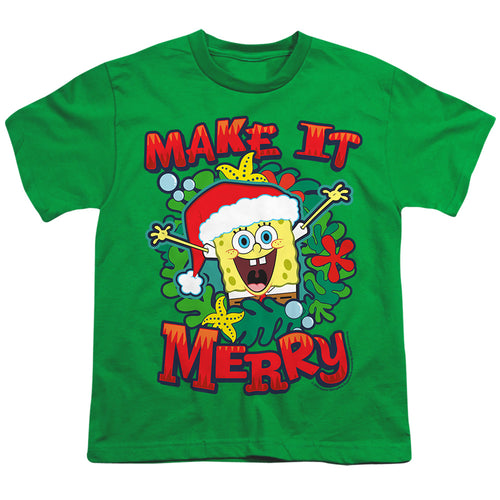 Spongebob Squarepants Make It Merry Christmas Youth/Toddler T-Shirt