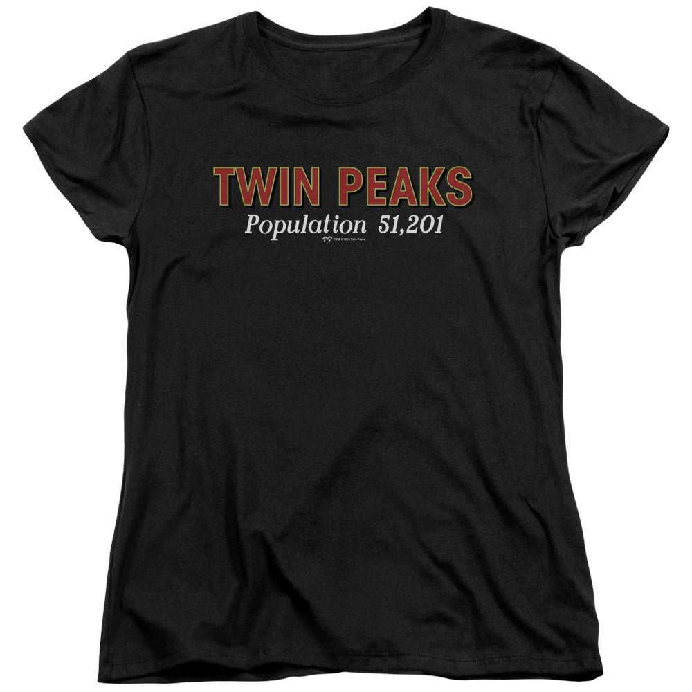 Twin Peaks Population Womens T-Shirt