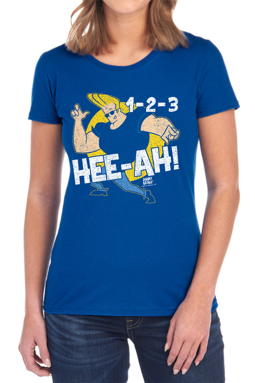 Johnny Bravo 123 Womens T-Shirt