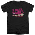 2 Broke Girls Cupcakes V-Neck T-Shirt