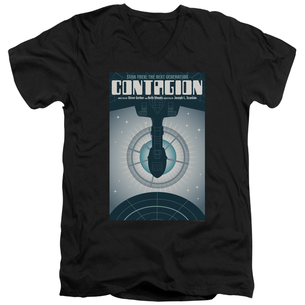 Star Trek Contagion Black V-Neck T-Shirt