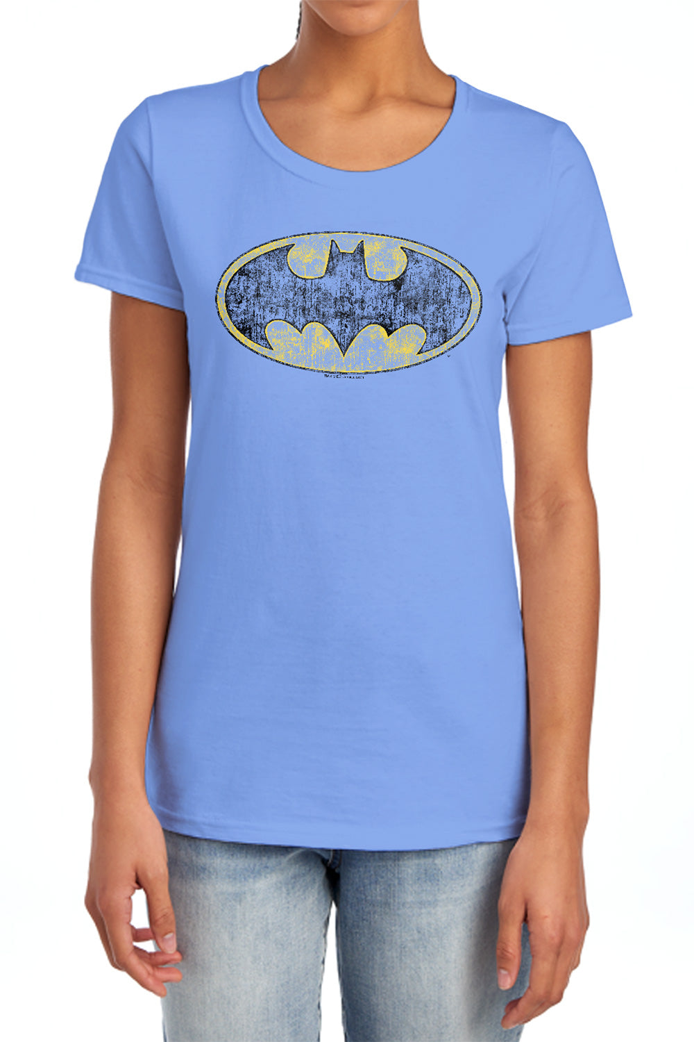 Batman Tattered Logo Womens T-Shirt