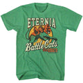 Eternia Battle Cats Masters of the Universe t-shirt in kelly heather