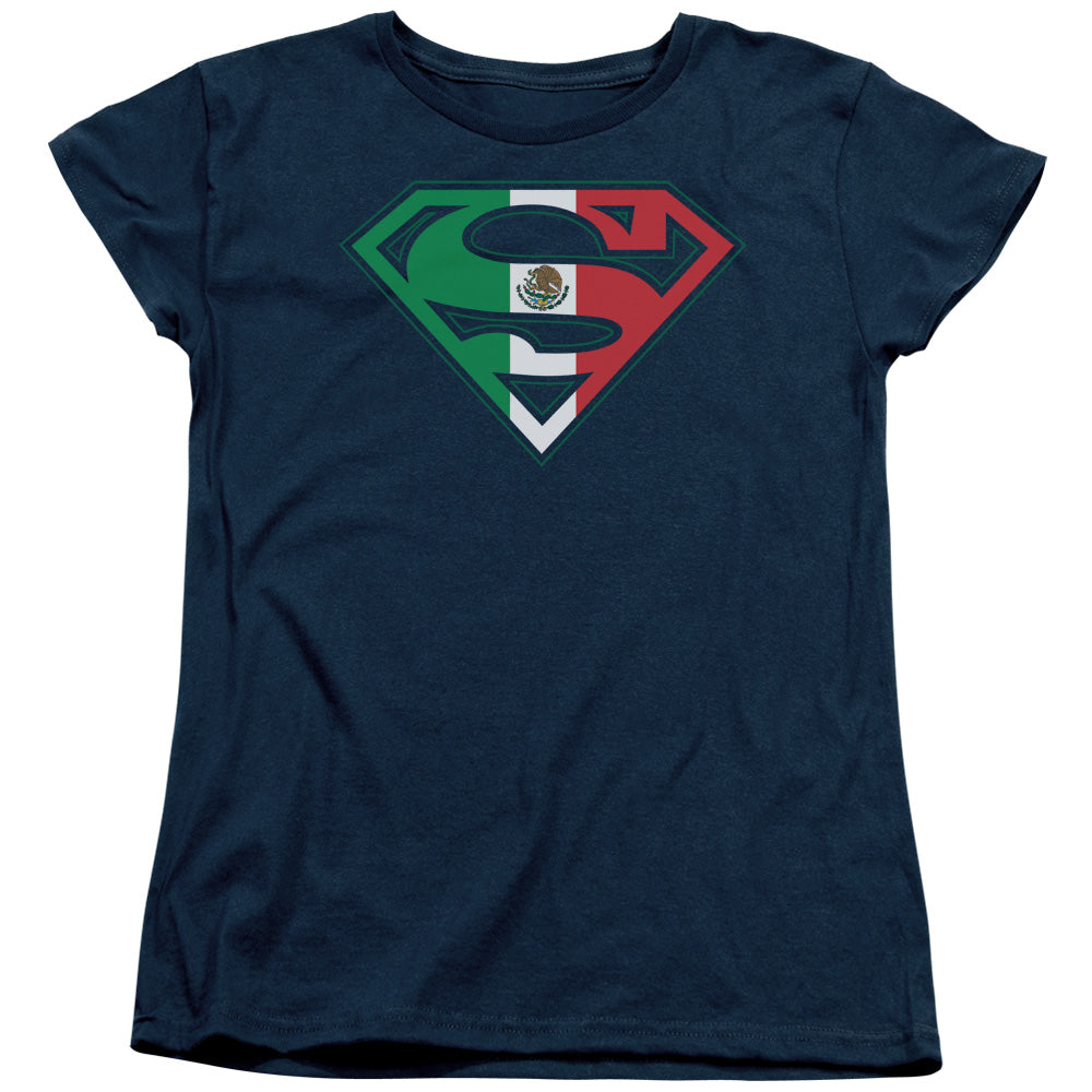 Superman Mexican Shield Womens T-Shirt
