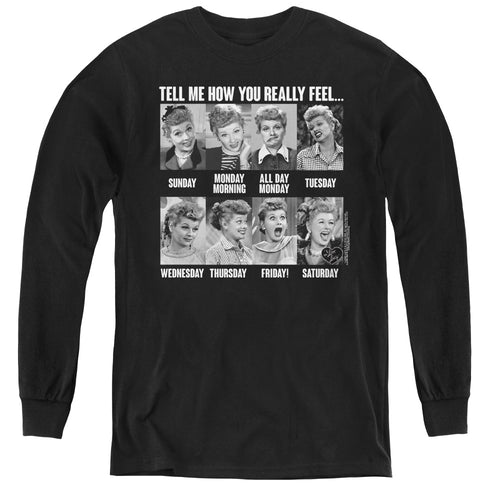 I Love Lucy 8 Days A Week Youth Long Sleeve T-Shirt