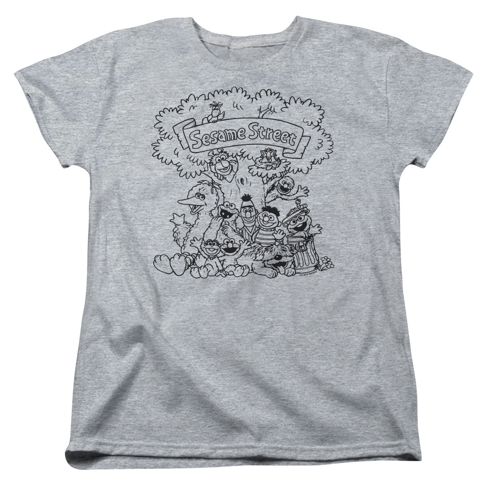 Sesame Street Simple Street Womens T-Shirt