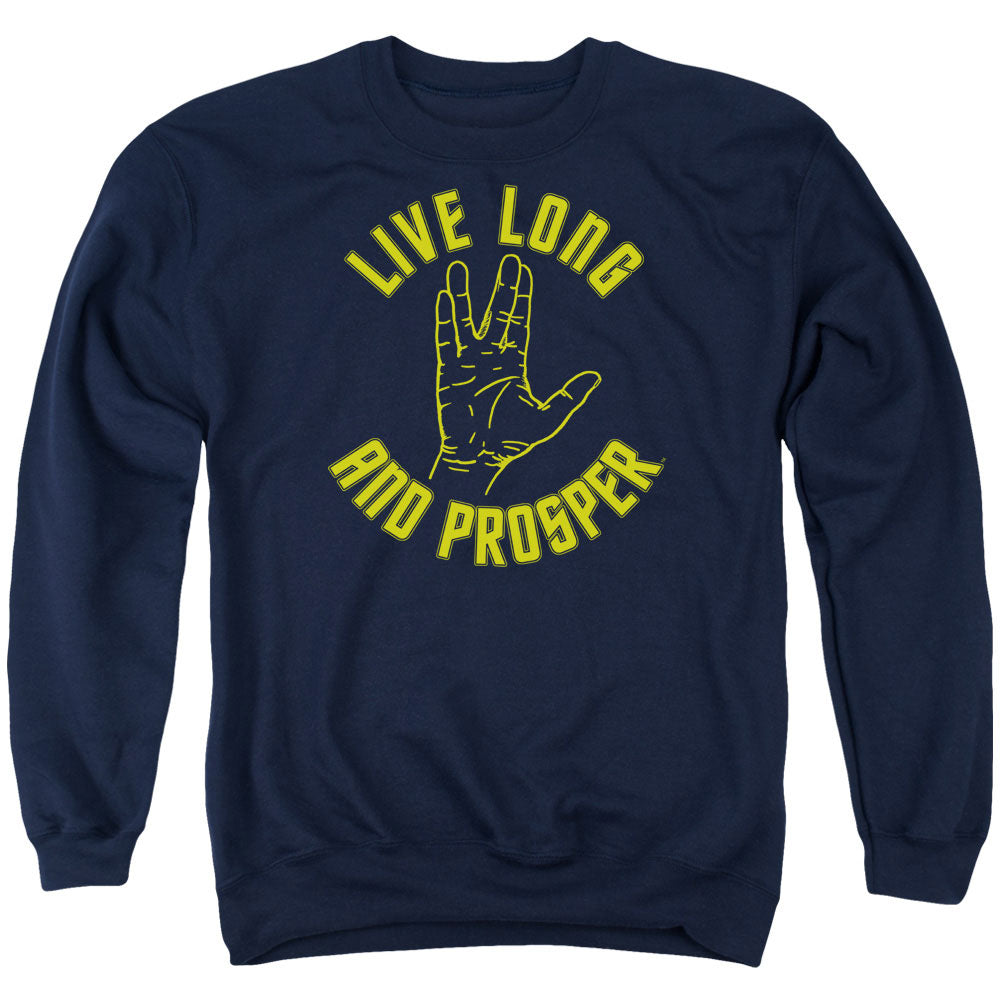 Star Trek Live Long and Prosper Hand Navy Crewneck Sweatshirt