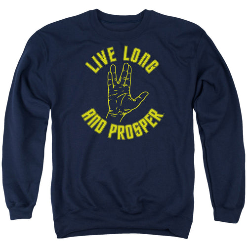 Star Trek Live Long and Prosper Hand Navy Crewneck Sweatshirt