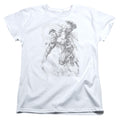 Superman Pencil City to Space Womens T-Shirt