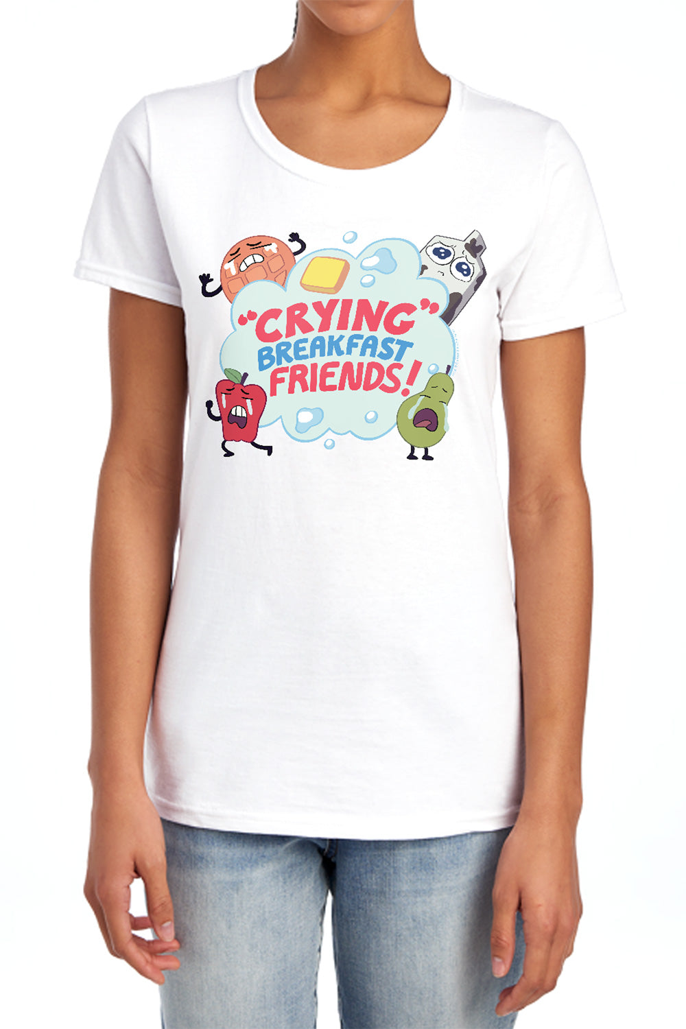 Steven Universe Crying Breakfast Friends Womens T-Shirt