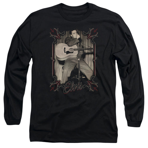 Elvis Presley Elvis Pinstripes Long Sleeve T-Shirt