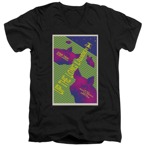 Star Trek Up the Long Ladder Black V-Neck T-Shirt