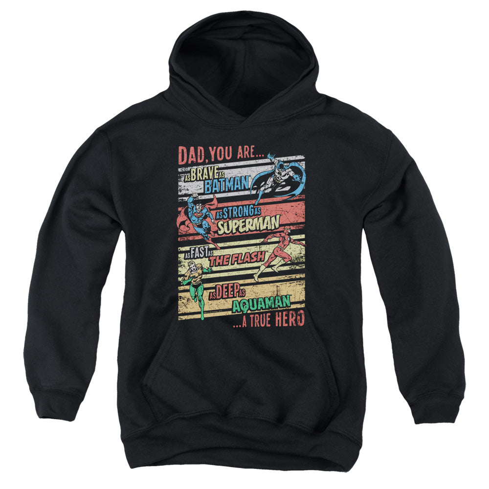 Justice League A True Hero Youth Hoodie