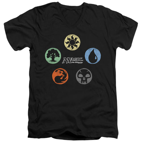 Magic the Gathering 5 Colors V-Neck T-Shirt