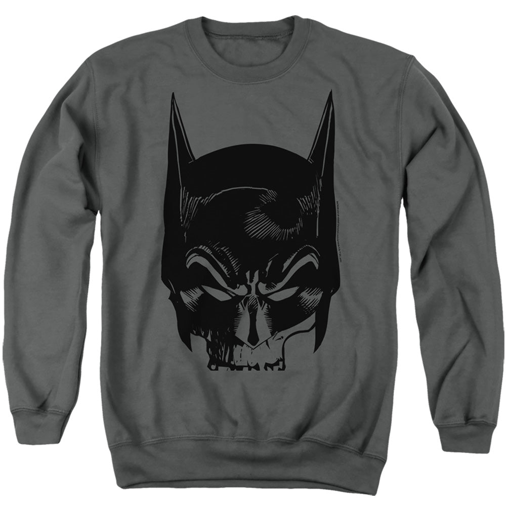 The Batman Skull on Gray Crewneck Sweatshirt