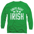St Patrick's Day Swipe Right I'm Irish Long Sleeve T-Shirt