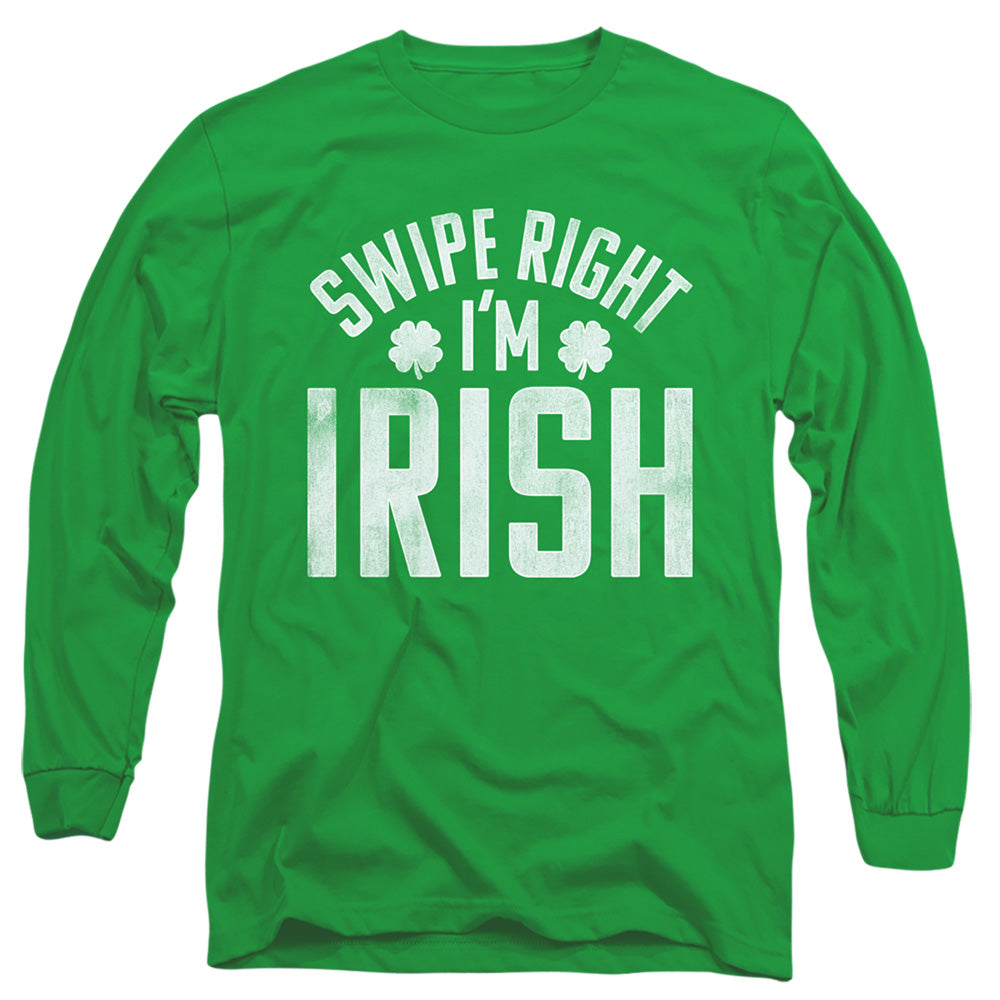 St Patrick's Day Swipe Right I'm Irish Long Sleeve T-Shirt