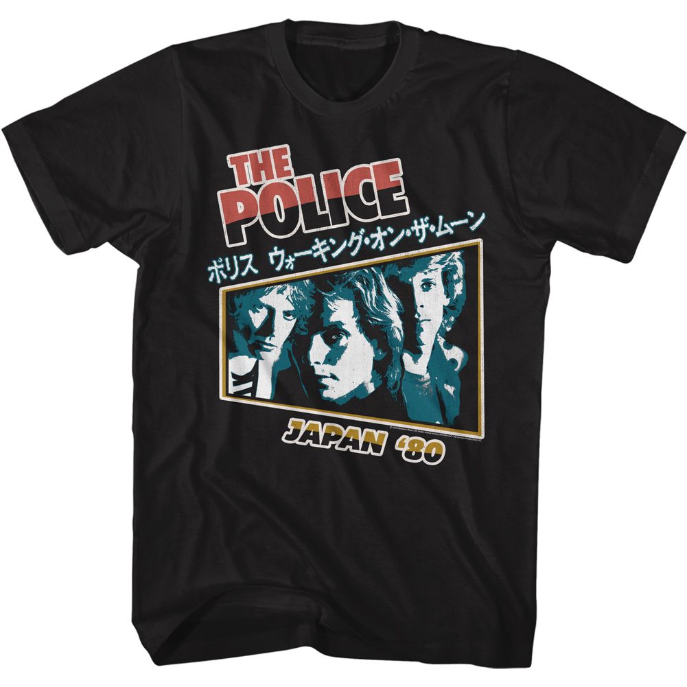 Japan 80 The Police t-shirt in black