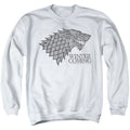 Game of Thrones Startk Winter Is Coming On White Crewneck Sweatshirt