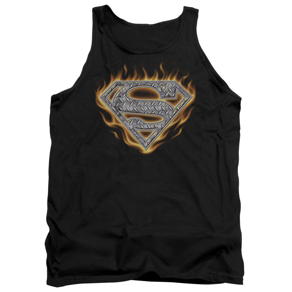 Superman Steel Fire Shield Tank Top