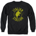 Rocky Italian Stallion Horse Black Crewneck Sweatshirt