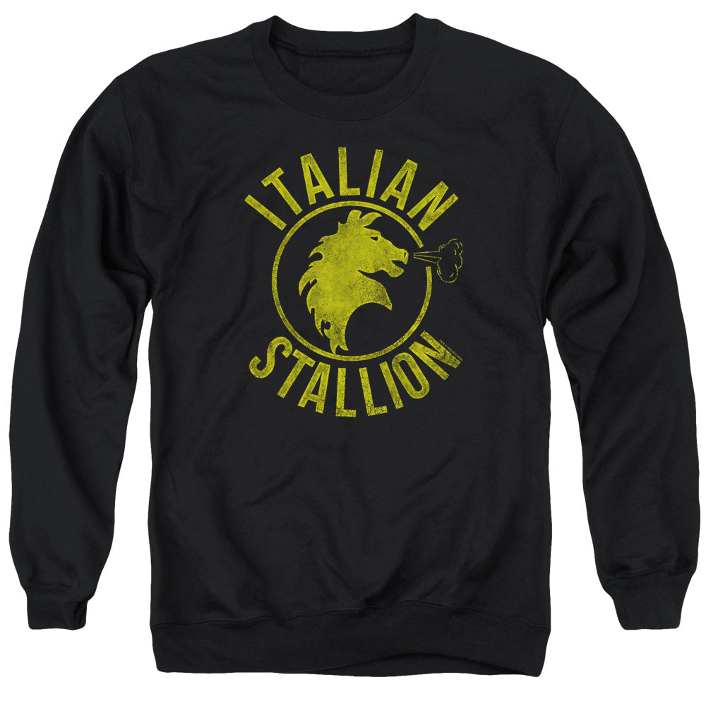 Rocky Italian Stallion Horse Black Crewneck Sweatshirt