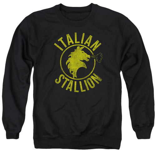 Rocky Italian Stallion Horse Black Crewneck Sweatshirt