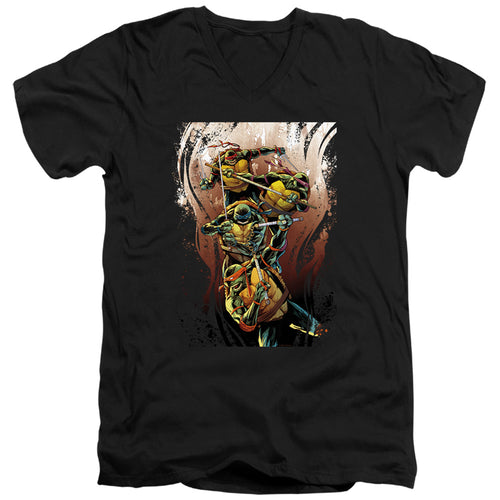 Teenage Mutant Ninja Turtles Earthy Rainbow Warriors V-Neck T-Shirt