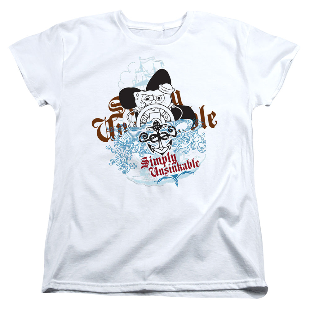Spongebob Squarepants Simply Unsinkable Womens T-Shirt