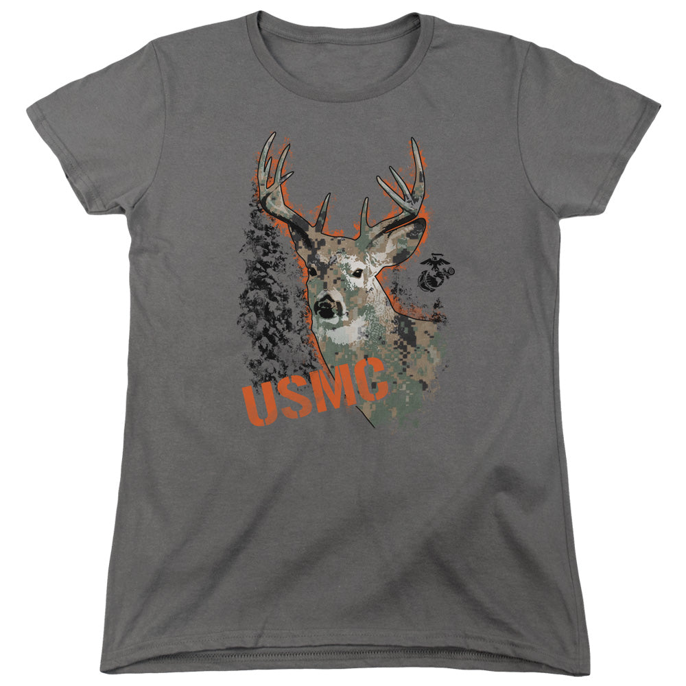 U.S. Marine Corps Camo Deer Womens T-Shirt