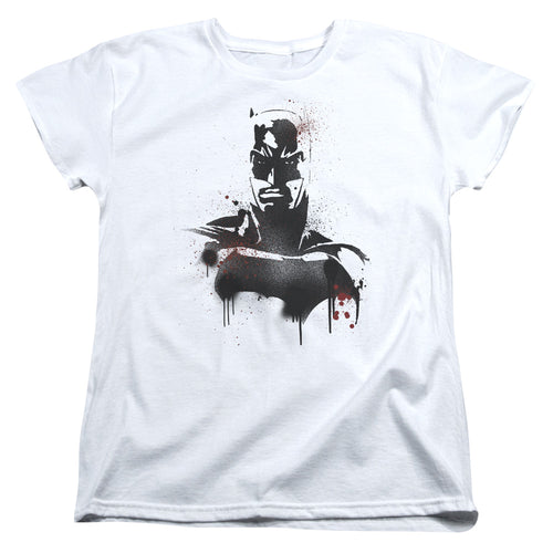 Batman v Superman Batman Spray Womens T-Shirt