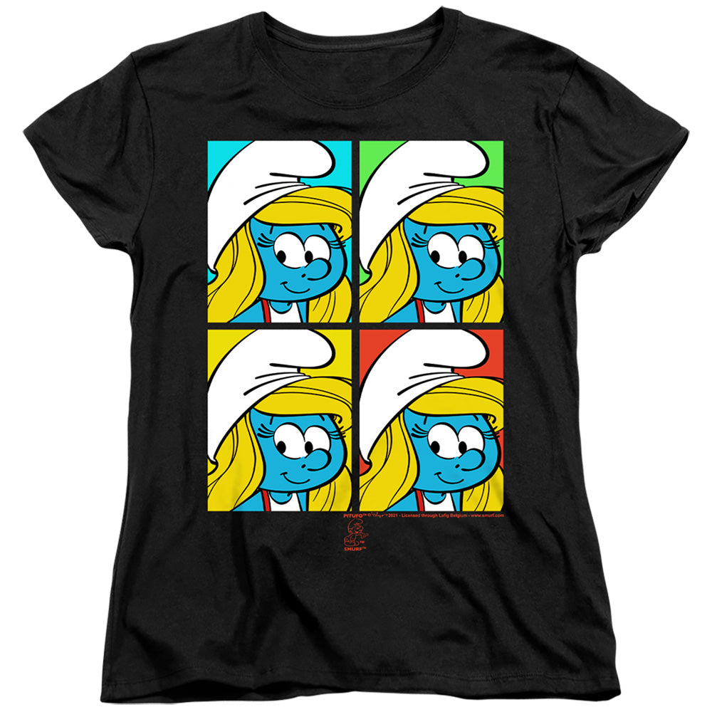The Smurfs Smurfette Tiles Womens T-Shirt