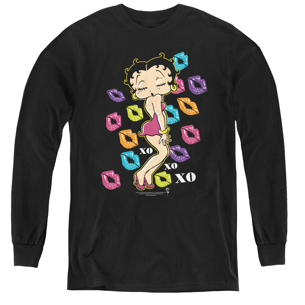 Betty Boop Triple XO Youth Long Sleeve T-Shirt