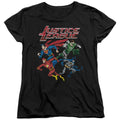 Justice League Pixel League Womens T-Shirt