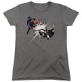 Batman v Superman Fight Burst Womens T-Shirt