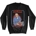 Black Silence of the Lambs sweatshirt featuring Silence of the Lambs For Dinner Blue Border design