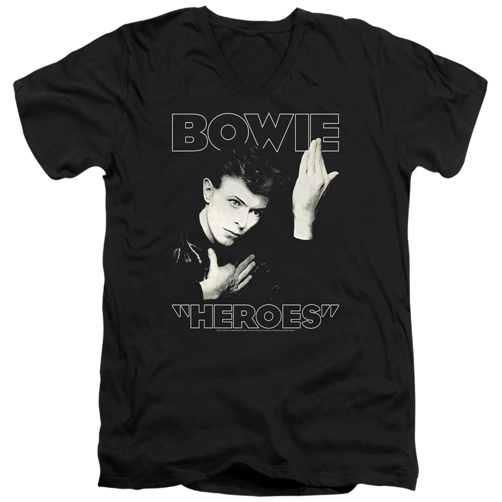 David Bowie Heroes Cover V-Neck T-Shirt